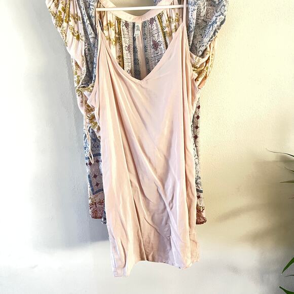 Free People Portobello Road Mini Dress Womens XS Blue Boho Chic Casual Feminine - Picture 6 of 9